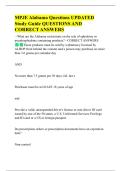 MPJE Alabama Questions UPDATED  Study Guide QUESTIONS AND  CORRECT ANSWERS