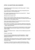 EPHE 143 QUESTIONS AND ANSWERS