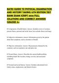 BATES GUIDE TO PHYSICAL EXAMINATION AND HISTORY TAKING 12TH EDITION TEST BANK EXAM SCRIPT 2026 FULL SOLUTIONS AND CORRECT ANSWERS GRADED A&plus;