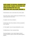 BATES GUIDE TO PHYSICAL EXAMINATION AND HISTORY TAKING 12TH EDITION TEST BANK EXAMINATION TEST 2026 QUESTIONS WITH SOLUTIONS GRADED A&plus;