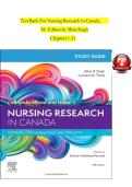 Test Bank For Nursing Research In Canada&comma; 5th Editionby Mina Singh Chapters 1-21