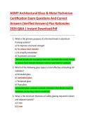 AGMT Architectural Glass & Metal Technician  Certification Exam Questions And Correct  Answers &lpar;Verified Answers&rpar; Plus Rationales  2026 Q&A &vert; Instant Download Pdf 