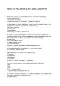 BMSC 207 PRACTICE QUESTIONS & ANSWERS