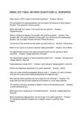 BMSC 207 FINAL REVIEW QUESTIONS & ANSWERS