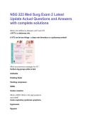 NSG 223 Med Surg Exam 2 Latest Update Actual Questions and Answers with complete solutions