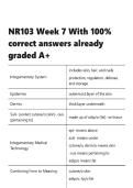 NR103 Week 7 With 100- correct answers already graded A&plus;