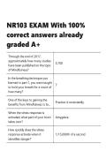 NR103 EXAM With 100- correct answers already graded A&plus;
