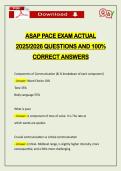 ASAP PACE EXAM ACTUAL 2026 QUESTIONS AND 100&percnt; CORRECT ANSWERS