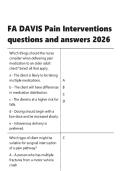 FA DAVIS Pain IntervenFA DAVIS Pain Interventions questions and answers 2026tions questions and answers 2026
