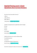 Asphalt Paving Level 1 Exam Questions And Correct Answers&vert; verified exam questions &vert;