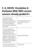 F&period; A&period; DAVIS- Circulation & Perfusion With 100- correct answers already graded A&plus;&period;
