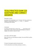 Exam &lpar;elaborations&rpar; TCOLE EXAM 2025 &lpar;TEXAS COMMISSION ON LAW ENFORCEMENT&rpar; REAL EXAM 225 QUESTIONS AND CORRECT ANSWERS &lpar;VERIFIED ANSWERS&rpar; &vert; PROFESSOR VERIFIED