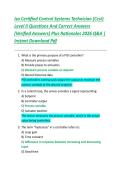 Isa Certified Control Systems Technician &lpar;Ccst&rpar;  Level Ii Questions And Correct Answers  &lpar;Verified Answers&rpar; Plus Rationales 2026 Q&A &vert;  Instant Download Pdf 