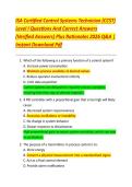 Bundle for ISA Certified Control Systems Technician &lpar;CCST&rpar; Level I II III Questions And Correct Answers &lpar;Verified Answers&rpar; Plus Rationales 2026 Q&A &vert; Instant Download Pdf