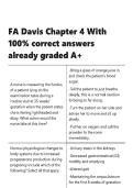 FA Davis Chapter 4 With 100- correct answers already graded A&plus;