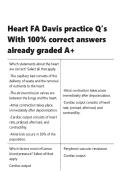 Heart FA Davis practice Q-s With 100- correct answers already graded A&plus;&period;