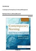 Test Bank For Contemporary Nursing Issues&comma; Trends&comma; & Management 9th Edition by Barbara Cherry&comma; Susan Jacob 9780323776875 Chapter 1-28 Complete Guide&period;