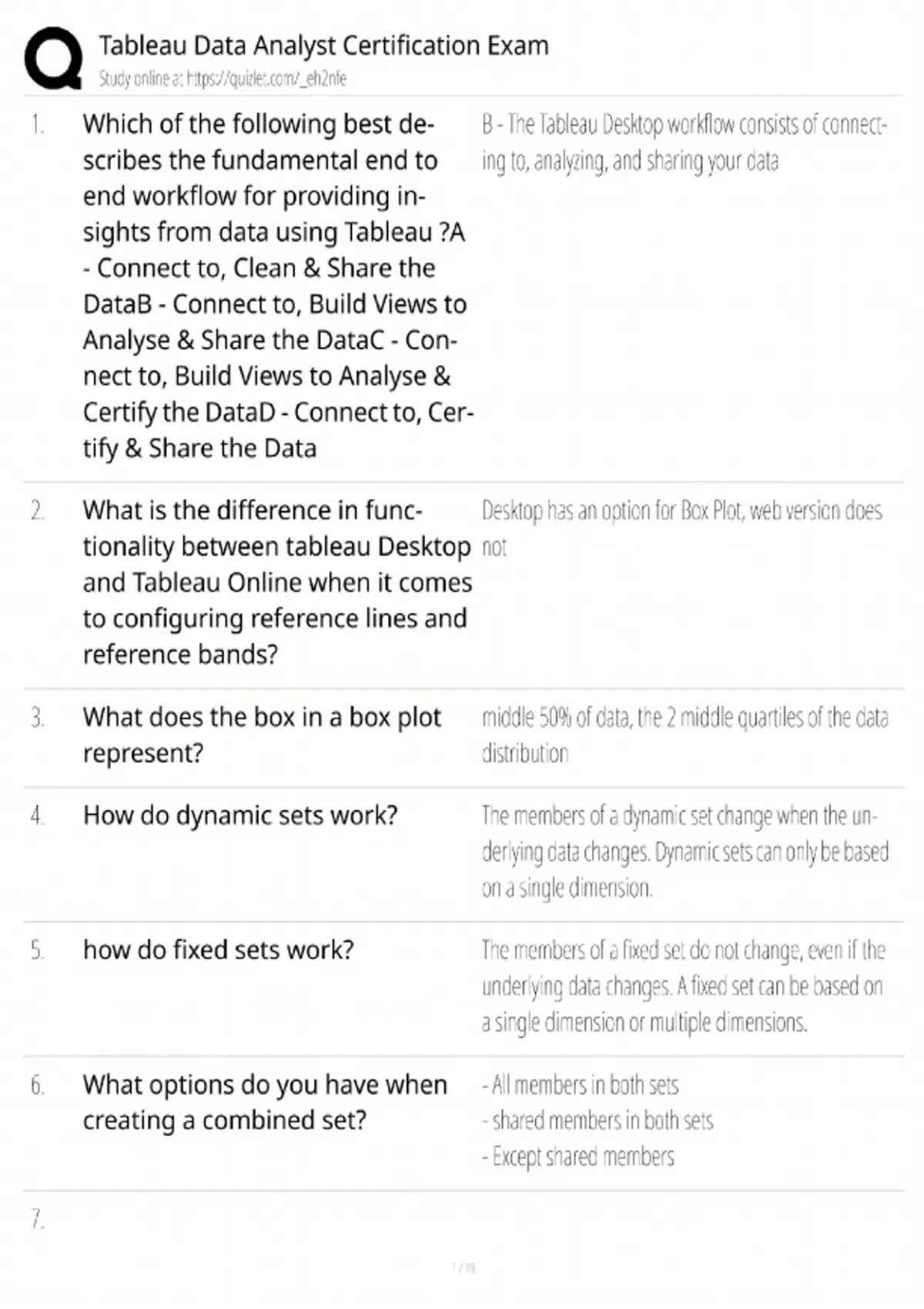 Tableau Data Analyst Certification / Exam Study Guide & Practice Test ...
