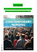 Test Bank for Ethics and Issues in Contemporary Nursing 3rd Canadian Edition by Margaret A&period; Burkhardt&comma; Nancy Walton&comma; Alvita Nathaniel ISBN 978-0176696573 Complete Fully Covered Latest Newest Version