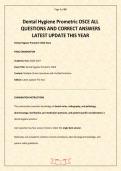 Dental Hygiene Prometric OSCE ALL QUESTIONS AND CORRECT ANSWERS LATEST UPDATE THIS YEAR
