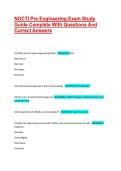 NOCTI Pre Engineering Exam Study Guide Complete With Questions And Correct Answers