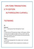 LPN to RN Transitions Test Bank &ndash; Claywell 6th Edition &vert; LPN-RN Bridge NCLEX