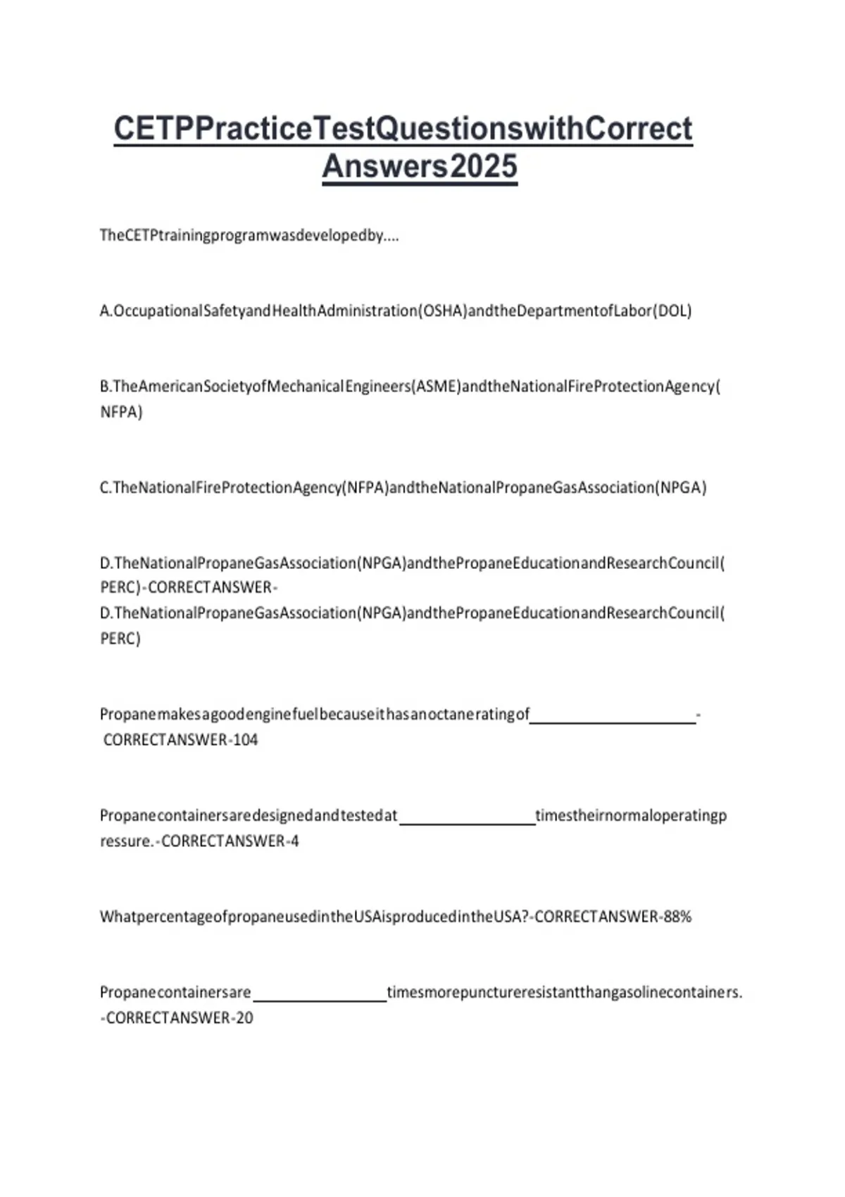 CETP Practice Test Questions with Correct Answers - Cetp,.cfci,cfot,cgs1000,ch13 - Stuvia US