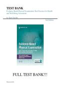 Test Bank - Evidence-Based Physical Examination&colon; Best Practices for Health and Well-Being Assessment &ndash; 2nd Edition &lpar;Kate Gawlik&rpar; &vert;  All Chapters&period;