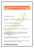 QMA STATE TEST EXAM QUESTIONS AND ANSWERS 100&percnt; PASS