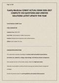 Family Medicine COMAT ACTUAL EXAM 2026-2027 COMPLETE 350 QUESTIONS AND VERIFIED SOLUTIONS LATEST UPDATE THIS YEAR
