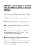 SNHD PROTOCOLS EXAM STUDY GUIDE 2026 PRACTICE QUESTIONS WITH FULL SOLUTION GRADED A&plus;
