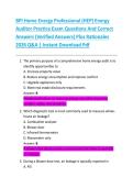 BPI Home Energy Professional &lpar;HEP&rpar; Energy  Auditor Practice Exam Questions And Correct  Answers &lpar;Verified Answers&rpar; Plus Rationales  2026 Q&A &vert; Instant Download Pdf