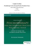 Complete Test Bank Psychotherapy for the Advanced Practice Psychiatric Nurse&colon;  A How-To Guide for Evidence-Based Practice&comma; 4th Edition&period; By Kathleen Wheeler&period; &lpar;All Chapters&comma; Latest Edition&comma; 100&percnt; Verified Answers with Rationales&rpar;