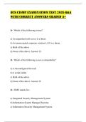 BCS CISMP EXAMINATION TEST 2026 Q&A WITH CORRECT ANSWERS GRADED A&plus;