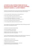 ATI Mental Health Proctored Exam Review 2025&colon; Correct Solutions & Key Concepts