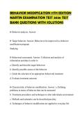 BEHAVIOR MODIFICATION 11TH EDITION MARTIN EXAMINATION TEST 2026 TEST BANK QUESTIONS WITH SOLUTIONS