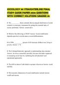 SOCIOLOGY 101 STRAIGHTERLINE FINAL STUDY GUIDE PAPER 2026 QUESTIONS WITH CORRECT SOLUTIONS GRADED A&plus;