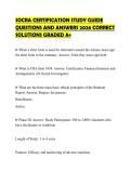 SOCRA CERTIFICATION STUDY GUIDE QUESTIONS AND ANSWERS 2026 CORRECT SOLUTIONS GRADED A&plus;