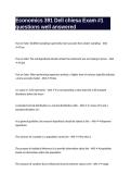 Economics 391 Dell chiesa Exam -1 questions well answered