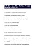 ECO 391 - EXAM 3 &ndash; UKY questions & answers graded A&plus;