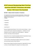 NR 507 Advanced Pathophysiology Week 8 Final Exam Actual Exam 2026&sol;2027 &vert;100 Questions with Verified Answers &vert; 100&percnt; Correct &vert; Pass Guaranteed