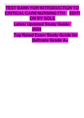 test bank for introduction to critical care nursing 7th edition by sole klein and moseley&period;