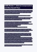 AAMS Module 7 Deferred Compensations and Other Benefit Plans questions and answers