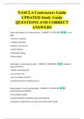 NASCLA Contractors Guide  UPDATED Study Guide  QUESTIONS AND CORRECT  ANSWERS 