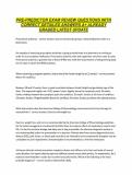 PRE-PREDICTOR EXAM REVIEW QUESTIONS WITH CORRECT DETAILED ANSWERS A&plus; ALREADY GRADED LATEST UPDATE