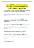 Nasm CPT Final Exam Study Guide  UPDATED Study Guide QUESTIONS  AND CORRECT ANSWERS 