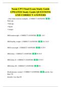 NASM CPT Final Exam ACTUAL  QUESTIONS AND CORRECT ANSWERS -