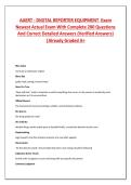 AAERT - DIGITAL REPORTER EQUIPMENT Exam Newest Actual Exam With Complete 200 Questions And Correct Detailed Answers &lpar;Verified Answers&rpar; &vert;Already Graded A&plus;