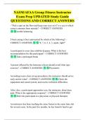 NASM&sol;AFAA Group Fitness Instructor  Exam Prep UPDATED Study Guide  QUESTIONS AND CORRECT ANSWERS