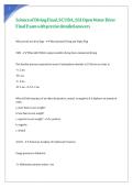 Science of Diving Final&comma; SCUBA&comma; SSI Open Water Diver Final Exam with precise detailed answers